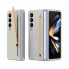 For Samsung Galaxy Z Fold4 Skinfeel Shockproof Phone Case with Pen(Light Gray) - 1