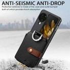 For OPPO Find N3 Flip Vertical Flip Zipper Wallet Ring Leather Phone Case(Black) - 2