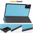 For Redmi Pad SE 11.0 ENKAY Tri-fold Custer Texture Leather Smart Tablet Case(Dark Blue) - 7