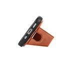 For iPhone 16 Plus Carbon Fiber Wallet Flip Card K-shaped Holder Phone Case(Brown) - 3