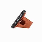 For iPhone 16 Pro Carbon Fiber Wallet Flip Card K-shaped Holder Phone Case(Brown) - 3