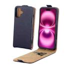 For iPhone 16 Plus Vertical Flip Leather Phone Case with Card Slot(Black) - 1