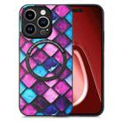 For iPhone 15 Pro Colored Drawing Leather Back Phone Case(Purple Scales) - 1