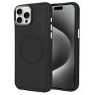 For iPhone 15 Pro Imitation Liquid Skin Feel Plating Magsafe Phone Case(Black) - 1