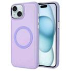 For iPhone 15 Plus Imitation Liquid Skin Feel Plating Magsafe Phone Case(Purple) - 1