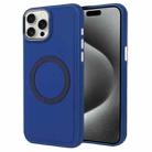 For iPhone 15 Pro Max Imitation Liquid Skin Feel Plating Magsafe Phone Case(Blue) - 1