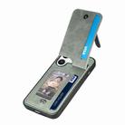 For iPhone 16 Plus Carbon Fiber Vertical Flip Zipper Phone Case(Green) - 3