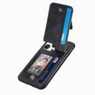 For iPhone 16 Pro Carbon Fiber Vertical Flip Zipper Phone Case(Black) - 3