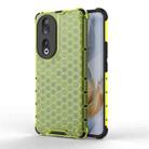 For Honor 90 Shockproof Honeycomb Phone Case(Green) - 1