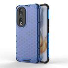 For Honor 90 Shockproof Honeycomb Phone Case(Blue) - 1