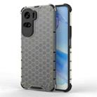 For Honor 90 Lite / X50i Shockproof Honeycomb Phone Case(Black) - 1