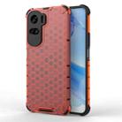 For Honor 90 Lite / X50i Shockproof Honeycomb Phone Case(Red) - 1