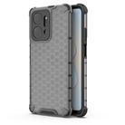 For Honor X7A Shockproof Honeycomb Phone Case(Black) - 1