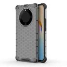 For Honor X50 Shockproof Honeycomb Phone Case(Black) - 1