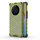 For Honor X50 Shockproof Honeycomb Phone Case(Green) - 1