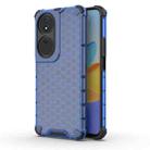 For Honor X7b Shockproof Honeycomb Phone Case(Blue) - 1