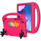 For Lenovo Tab P12 2022 Love Small Palm Holder EVA Tablet Case(RoseRed) - 1