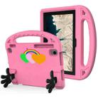 For Lenovo Chromebook 10.1 Love Small Palm Holder EVA Tablet Case(Pink) - 1