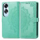 For OPPO A60 Mandala Flower Embossed Leather Phone Case(Green) - 2