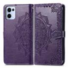 For OPPO Reno13 Mandala Flower Embossed Leather Phone Case(Purple) - 2