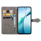 For OPPO Reno13 Pro Mandala Flower Embossed Leather Phone Case(Gray) - 3