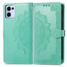 For OPPO Reno13 Pro Mandala Flower Embossed Leather Phone Case(Green) - 2