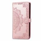 For Realme C65 Mandala Flower Embossed Leather Phone Case(Rose Gold) - 3