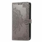 For Realme C65 Mandala Flower Embossed Leather Phone Case(Gray) - 3