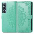 For Realme C65 Mandala Flower Embossed Leather Phone Case(Green) - 2