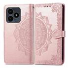 For Realme Note 50 Mandala Flower Embossed Leather Phone Case(Rose Gold) - 1