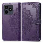 For Realme Note 50 Mandala Flower Embossed Leather Phone Case(Purple) - 1