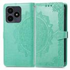 For Realme Note 50 Mandala Flower Embossed Leather Phone Case(Green) - 1