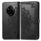 For Realme 14 Pro+ Mandala Flower Embossed Leather Phone Case(Black) - 2