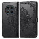 For Ulefone Note 15 Mandala Flower Embossed Leather Phone Case(Black) - 2