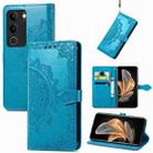 For vivo S17 Mandala Flower Embossed Leather Phone Case(Blue) - 1