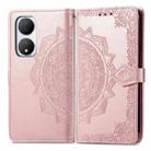 For vivo Y100 IDN Mandala Flower Embossed Leather Phone Case(Rose Gold) - 1