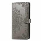 For vivo Y100 IDN Mandala Flower Embossed Leather Phone Case(Gray) - 2