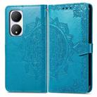 For vivo Y100 IDN Mandala Flower Embossed Leather Phone Case(Blue) - 1