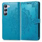 For vivo V40 SE Mandala Flower Embossed Leather Phone Case(Blue) - 2