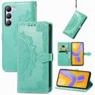 For vivo V40 SE Mandala Flower Embossed Leather Phone Case(Green) - 1