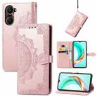 For vivo Y37 Mandala Flower Embossed Leather Phone Case(Rose Gold) - 1