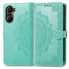 For vivo Y37 Mandala Flower Embossed Leather Phone Case(Green) - 2