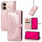 For vivo Y37 Pro Mandala Flower Embossed Leather Phone Case(Rose Gold) - 1