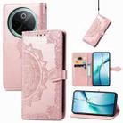 For vivo Y300 Pro Mandala Flower Embossed Leather Phone Case(Rose Gold) - 1