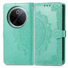 For vivo Y300 Pro Mandala Flower Embossed Leather Phone Case(Green) - 2