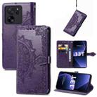 For Xiaomi 13T Mandala Flower Embossed Leather Phone Case(Purple) - 1