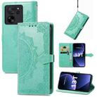 For Xiaomi 13T Mandala Flower Embossed Leather Phone Case(Green) - 1