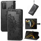 For Xiaomi Poco M3 Mandala Flower Embossed Leather Phone Case(Black) - 1