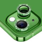 For iPhone 15 / 15 Plus ENKAY Hat-Prince Glitter Rear Lens Aluminium Alloy Tempered Glass Film(Deep Green) - 1