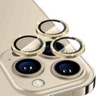 For iPhone 15 Pro / 15 Pro Max ENKAY Hat-Prince Glitter Rear Lens Aluminium Alloy Tempered Glass Film(Gold) - 1
